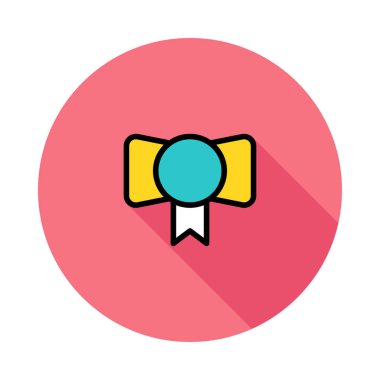 Pembe daire beyaz arka plan üzerinde izole sarı ve mavi yay