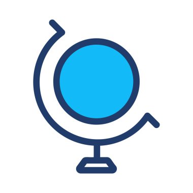 Mavi yeryüzü küresi beyaz arkaplanda izole