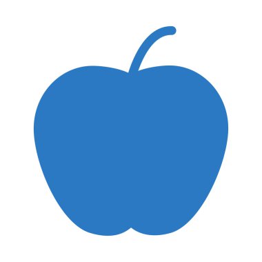 Beyaz arka plan üzerinde izole mavi elma