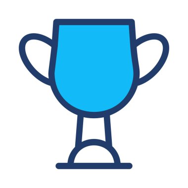 Beyaz ve mavi kupa beyaz arka plan üzerinde izole