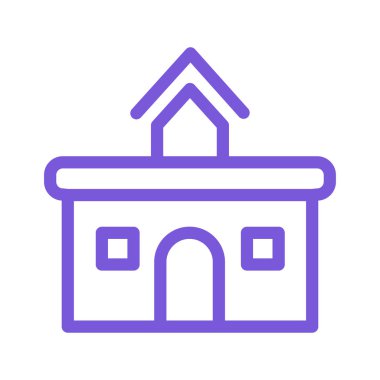 Beyaz arka plan üzerinde izole mor Anahat Bina