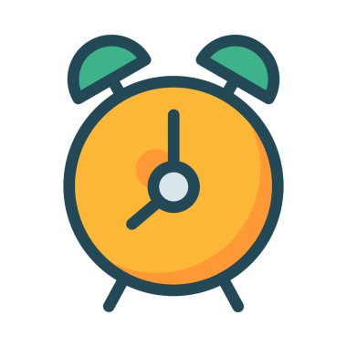 Beyaz arka plan üzerinde izole yeşil ve sarı alarm clock