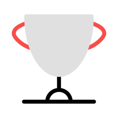 Beyaz arka plan üzerinde izole kırmızı, gri ve siyah renklerde kupa