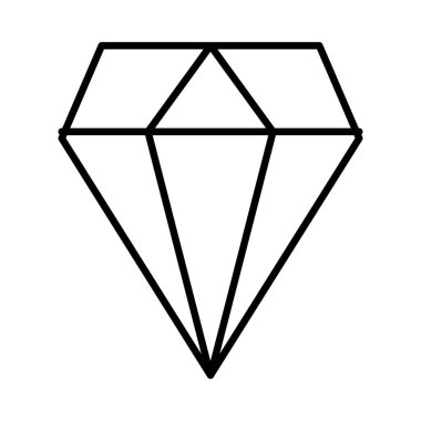 Beyaz arka plan üzerinde izole ince çizgi elmas