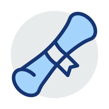 Beyaz arka plan üzerinde izole mavi ve gri renklerde kağıt kaydırma