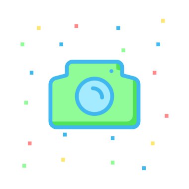 Yeşil ve mavi renkli noktalar beyaz zemin üzerine