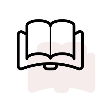 Stand bej gölge beyaz zemin üzerine açık kitap