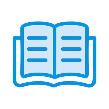 Beyaz arka plan üzerinde izole mavi açık kitap