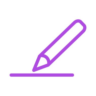 Beyaz arka plan üzerinde izole hattı ile mor kalem anahat