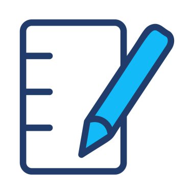 Beyaz arka plan üzerinde izole kalem mavi ile beyaz cetvel