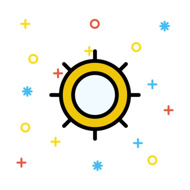 Güzel bir gün rengarenk işaretiyle beyaz arka plan üzerinde