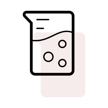 Bej gölge beyaz zemin üzerine sıvı ile büyük şişesi