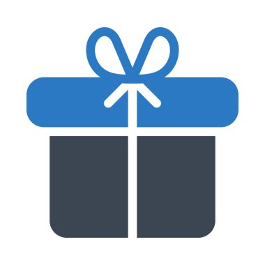 Beyaz arka plan üzerinde izole mavi ve gri hediye kutusu