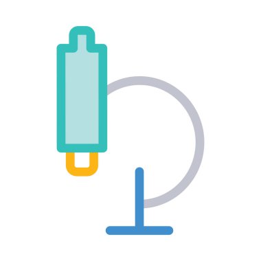 Beyaz arka plan üzerinde izole renkli çizgi mikroskop