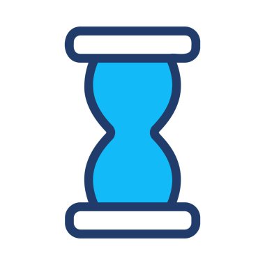 Beyaz ve beyaz arka plan üzerinde izole mavi kum saati