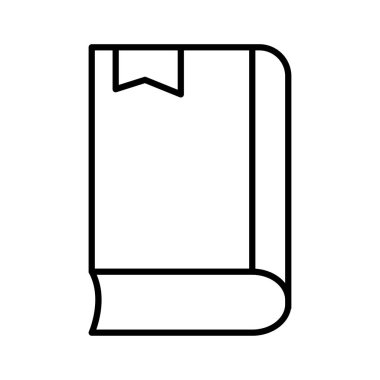 İnce çizgi kitap beyaz arka plan üzerinde izole.