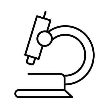 Beyaz arka plan üzerinde izole ince çizgi mikroskop