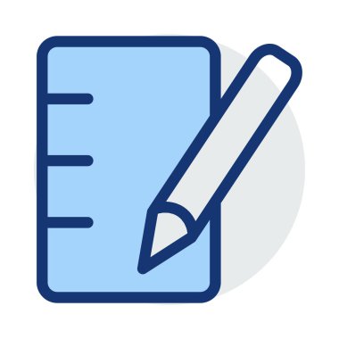 Kalem beyaz arka plan üzerinde izole mavi ve gri renklerde olan cetvel