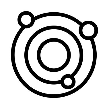 Evren izole beyaz arka plan üzerinde siyah anahat