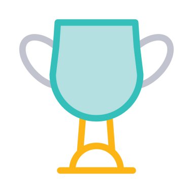 Beyaz arka plan üzerinde izole gri, yeşil ve sarı kupa