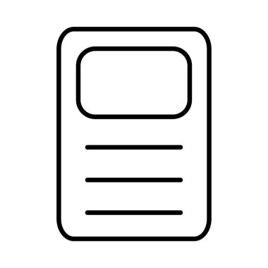 İnce çizgi belge beyaz arka plan üzerinde izole