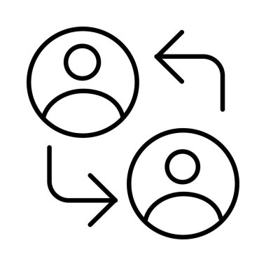 İnce çizgi kişi kutsal kişilerin resmi ile beyaz arka plan üzerinde izole okları