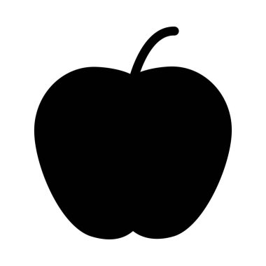 Beyaz arka plan üzerinde izole siyah elma