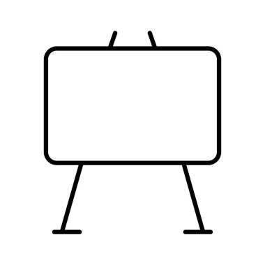 Beyaz arka plan üzerinde izole ince çizgi uydu