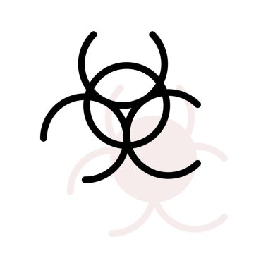 Beyaz arka plan bej gölge ile bilimsel sembolü