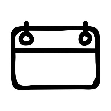 Beyaz arka plan üzerinde izole siyah anahat el çekilmiş tabela