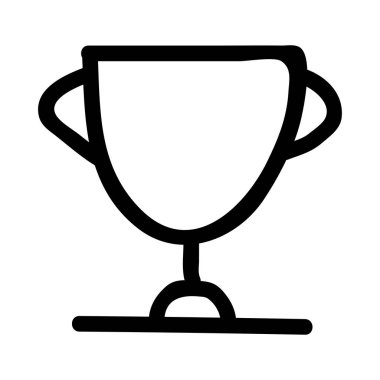 Siyah anahat el çekilmiş kupa beyaz arka plan üzerinde izole