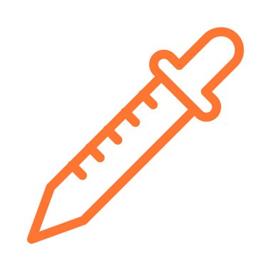 Beyaz arka plan üzerinde izole turuncu çizgi damlalıklı