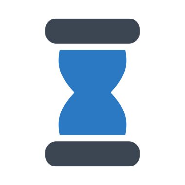 Gri ve beyaz arka plan üzerinde izole mavi kum saati