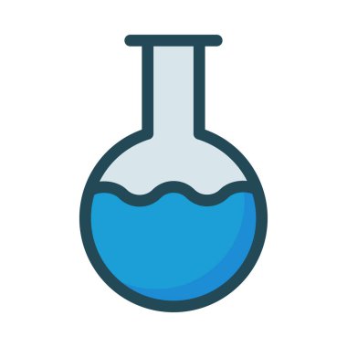 Beyaz arka plan üzerinde izole mavi sıvı ile yuvarlak cep şişesi