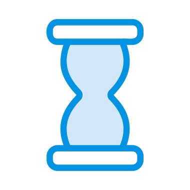 Beyaz ve beyaz arka plan üzerinde izole mavi kum saati