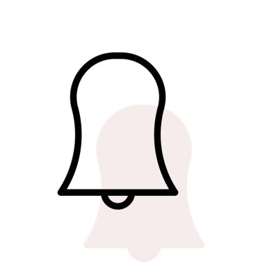 Bell bej gölge beyaz zemin üzerine