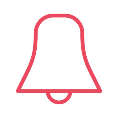 Beyaz arka plan üzerinde izole kırmızı çizgi çan