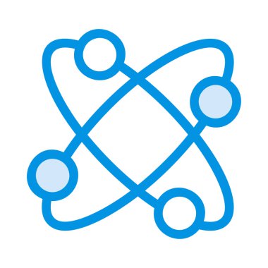 atom simgesi vektör illüstrasyonu 