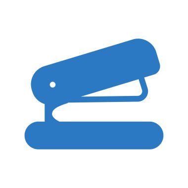 Mavi zımba beyaz arkaplanda izole edildi