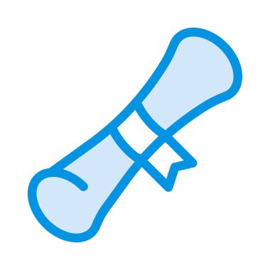 diploma simgesi vektör illüstrasyonu 