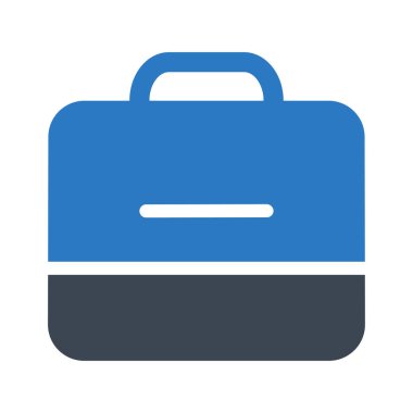 Beyaz arka plan üzerinde izole mavi ve gri iş çanta