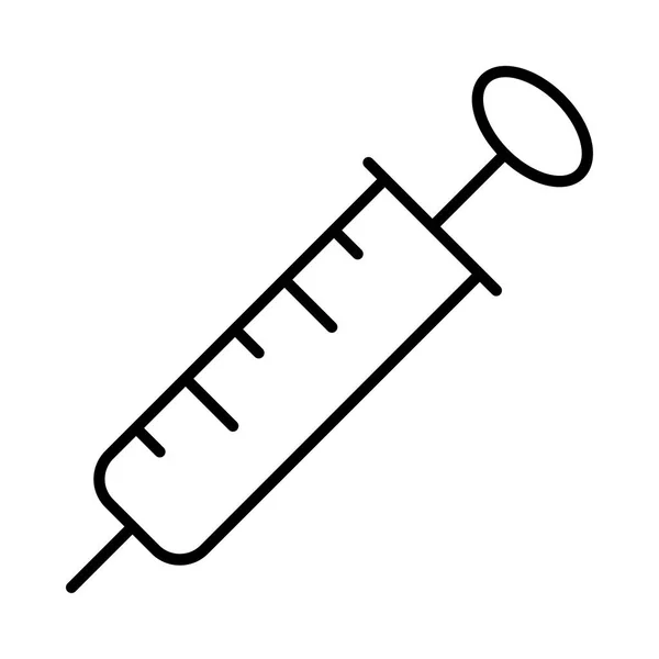 白色背景下的细线注射器 — 图库矢量图片