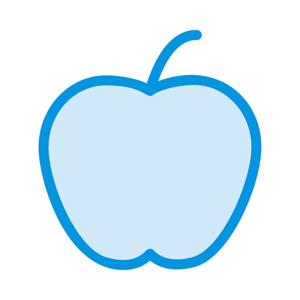 Modrá Apple Izolovaných Bílém Pozadí — Stockový vektor
