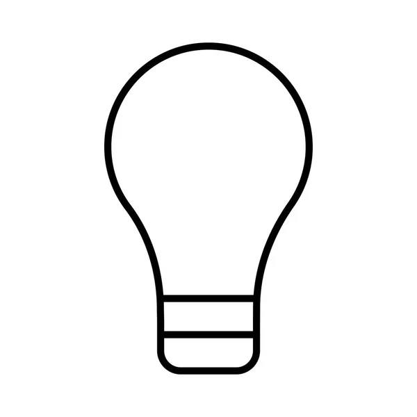 Ampoule Ligne Mince Isolée Sur Fond Blanc — Image vectorielle