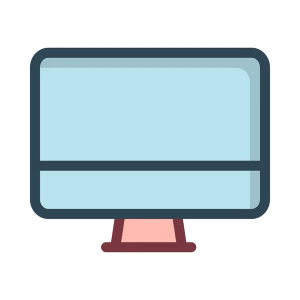 Modré Růžové Počítačový Monitor Izolovaných Bílém Pozadí — Stockový vektor