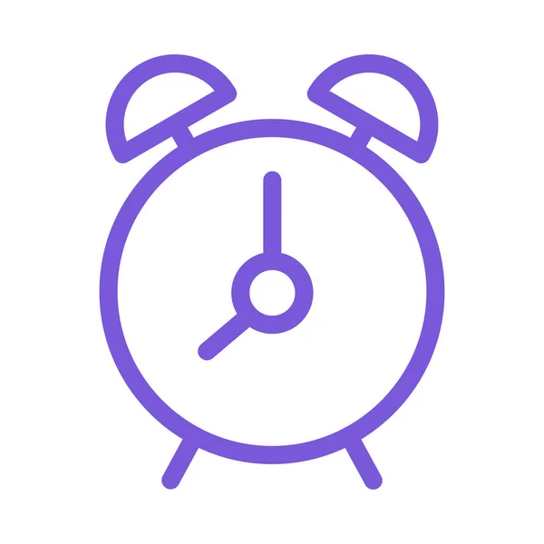 Aperçu Horloge Violette Isolée Sur Fond Blanc — Image vectorielle