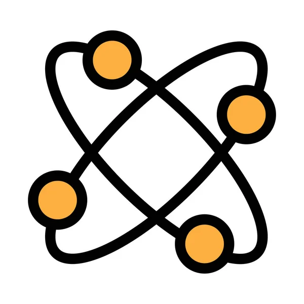 Musta Oranssi Tieteellinen Symboli Eristetty Valkoisella Pohjalla — vektorikuva