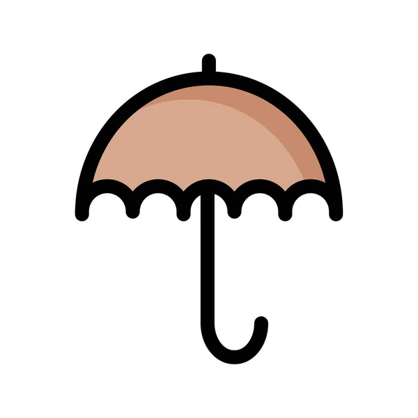 Коричневый Зонтик Белом Фоне — стоковый вектор
