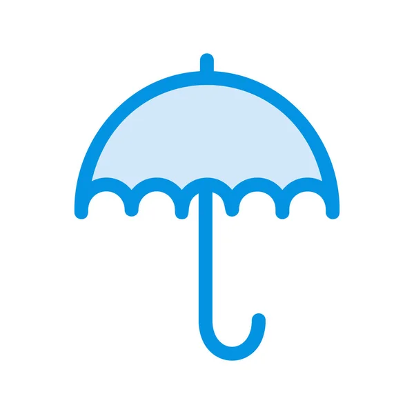 Paraguas Azul Aislado Sobre Fondo Blanco — Vector de stock