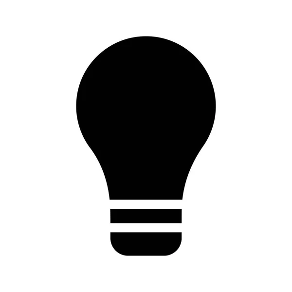 Black Light Bulb Isolated White Background — Stock Vector